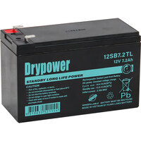 Drypower 12SB7.2TL 12V 7.2Ah Drypower Long Life Standby AGM SLA Battery 
