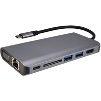 Shintaro USB-C Travel Display Hub RJ45 Gigabit Ethernet Adapter