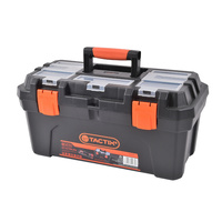 Tactix 507mm Tool Box Transparent Lids Locking Clips for  Secure Storage