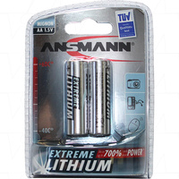 Ansmann 5021003 1.5V 2.9Ah AA Consumer Lithium Battery Replace FR6 L91 LF1500 2PK