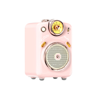 Divoom Fairy-OK Vintage Design Bluetooth Speaker with TF Card Slot Microphone Pink