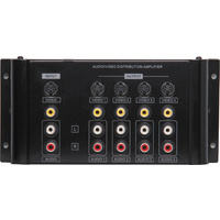 Dynalink 4 Way Composite S-Video Signal & Distributes AV Distribution Amplifier 