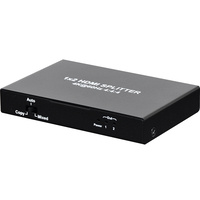 Dynalink 2 Way HDMI Splitter 18GBps Bandwidth 2 Ultra HD Displays Supports HDR