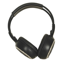 Response Cushioned Wireless Adaptor Infrared Stereo Headphones 120Hz-20kHz Black