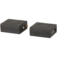 TOSLINK and 192 KHz frequency Coax Audio Cat5e 6 Extender with Infrared 12VDC 500mA power