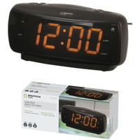 Digitech Large-Digit Alarm Clock with AM FM Radio Amber Dual Alarm Snooze Function