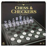 Cardinal Classic Games Chess & Checkers with Glass Board Age 8+