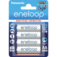 Panasonic 4 Pack AA Eneloop Rechargeable Batteries LSD 1.2V