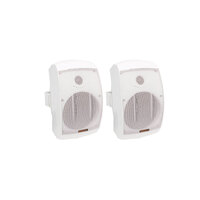 Redback High Quality 30W 2 Way 8 Ohm 100V White 5 inch Wall Speakers Pair