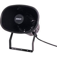 Redback 10W 100V EWIS IP66 Black Plastic Horn PA Speaker UV Stabilised ABS 