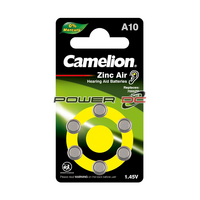 Camelion 1.45V A10 Zinc Air Hearing Aid Button Cell Batteries Replaces 7005ZD 
