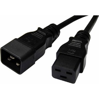 8ware 2M Black Power Cable Extension RC-3084-020 IEC-C19 to C20 Male to Female