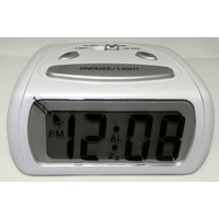 ULTRACHARGE LCD Alarm Clock Night Light Snooze Function White