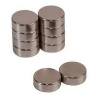 Duratool 8mm x 3mm Bright Nickel Barrel Shaped Rare Earth Button Magnets