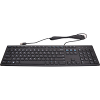 Dell KB216 USB Black Wired Multimedia Keyboard Chiclet Style Sleek Compact Design