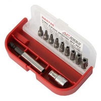 Socket Pin Head 6.35 mm Hex Tips Kit 11 Pcs 5 Point Special Bit Set