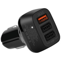 HOCO Black Triple USB Charger with QC3.0 Port Dual USB type
