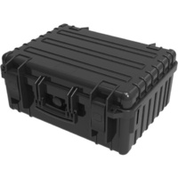 DOSS ABS Waterproof Plastic Protection Storage Case with Foldable Handle Black