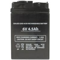 6V 4.5Ah Spring Terminal Sealed Lead Acid Battery to suit Rechargeable Fans
