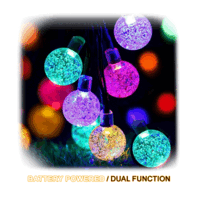 Sansai Battery Power 50 Multi colour LED Bubble Static Flash Party String Light