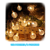 Sansai 240V Warm White 100 LED Bubble Decorative Party String Lights 15m