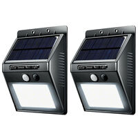 Sansai Solar Rechargeable Sensor 20LED Light 3 Different lighting Modes 2Pk