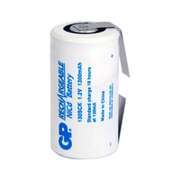  GP 1300Mah 1.2V Nicad Sub C With Tags Rechargeable Battery