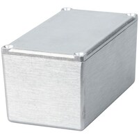 111 x 60 x 54mm Close Fitting Flanged Lids Economy Die-cast Aluminium Boxes