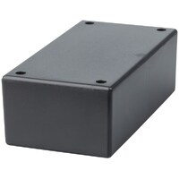 Black ABS Plastic Jiffy Box 130 x 68 x 44mm