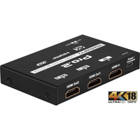 18GBPS 2 WAY HDMI SPLITTER  1 IN 2 OUT SLIM HDMI 2.0