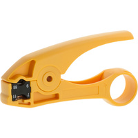 HANLONG HT351 2 Blade Coaxial Cable Stripper for RG59-RG6-RG7-RG11Yellow