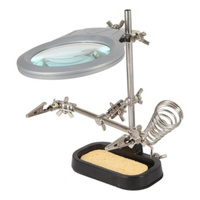 Helping Hand With Soldering Stand Magnifier LED Lighting  Soldering Iron Stand