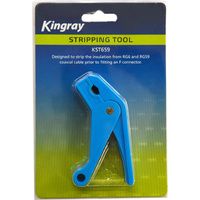 Kingray RG59-RG6 Compact Size Durable Steel Blades Coax Cable Stripping Tool 