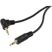 Pro2 Stereo 3.5mm Plug AudioLeads 1 Straight 1 Right Angle 1x Gold plated Cables