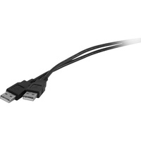1M USB-A Plug To USB-A Plug Lead USB2.0 - Black