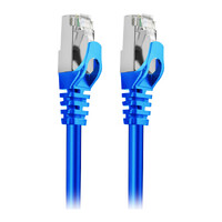 CRUXTEC 3m Cat78 10GBE SF or FTP Triple Shield Copper Blue Ethernet Cable