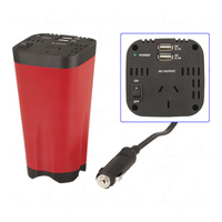 Powertech 150W 450W Peak Power Cup-Holder Inverter with Dual USB Charging