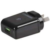 Powertech Qualcomm Quick Charge 3.0 USB 5V 3A Mains Power Adaptor AU NZ Plug