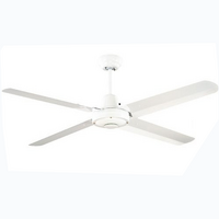 MARTEC Precision 1320mm 4 Blade Ceiling Fan Only White High Grade Steel Contruction