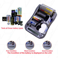 Universal LCD Display Battery Tester for CR2 CR123 AAA AA C and D Batteries
