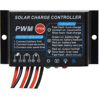 12V 10A 120W PWM Waterproof Solar Charge Controller Short Circuit Protection