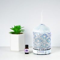 Mbeat 100ml Activiva Metal Essential Oil and Aroma Diffuser Vintage White