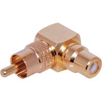 Dynalink RCA Male To RCA Female Right Angle Adapter
