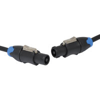 2m 2 Core Heavy Duty Black SpeakOn Cable