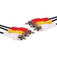 Dynalink 1.5m 3 RCA Male To 3 RCA Male Composite Cable