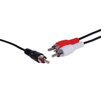 Dynalink 1.5m RCA Male To 2 RCA Male Cable