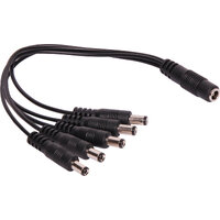 0.2m 2.1mm DC Socket To 5 X DC Plug Cable