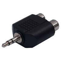 3.5mm Stereo Plug To 2X RCA Sockets Adaptor