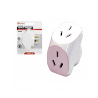 Sansai 2 Outlets Standard Power Double Adaptor Max Loading 10A 240VAC White 