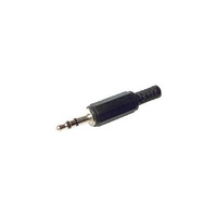 3.5mm Stereo Phono Plug Black Plastic